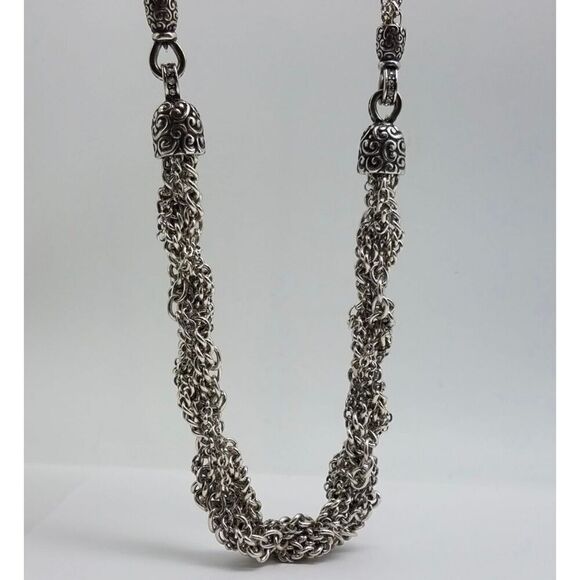 Brighton Silver Tone Multi Twisted Chain 21.5” - Picture 3 of 5
